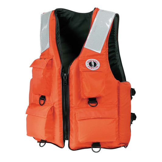 Mustang 4-Pocket Flotation Vest - Orange - XXXL - 7XL - Lear Outdoors