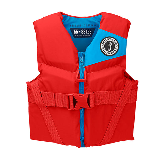 Mustang Youth REV Foam Vest - Red - Youth - Lear Outdoors