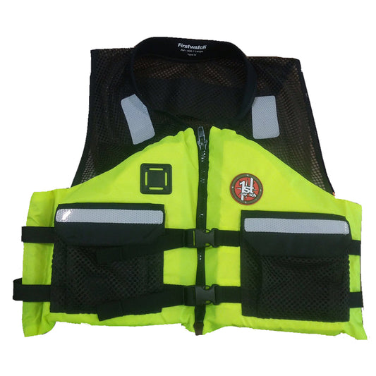 First Watch AV-5001 Crew Vest - Hi-Vis Yellow - Large to XL - Lear Outdoors