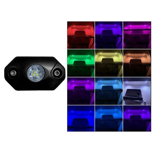 Black Oak Rock Accent Light - RGB - Black Housing