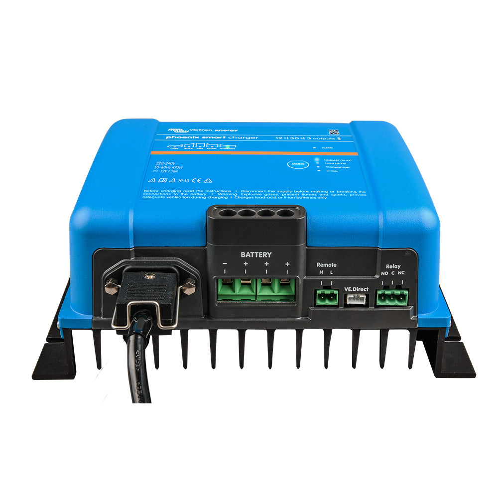 Victron Phoenix Smart IP43 Charger 12/30 (3) 120-240VAC Requires 5-15P Mains Cord - Lear Outdoors