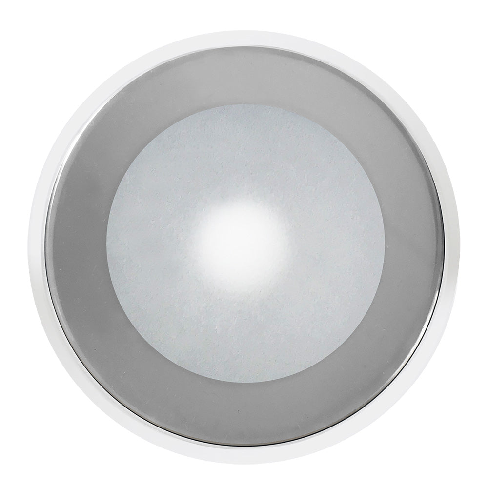 Shadow-Caster DLX Series Down Light - White Housing - RGB - Chrome Bezel - Lear Outdoors