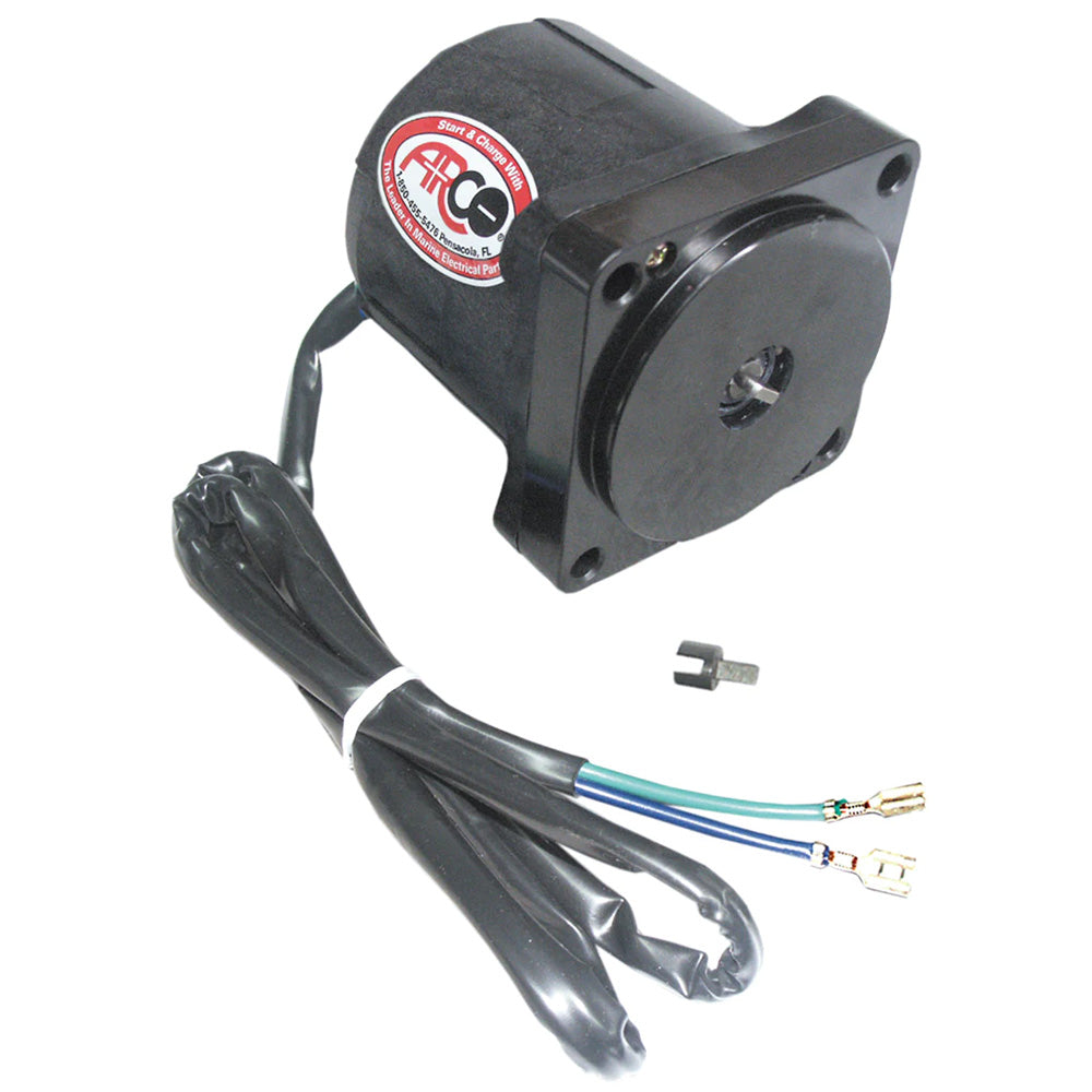 ARCO Marine Replacement Johnson/Evinrude Tilt Trim Motor - 2-Wire, 4 Bolt, Flat Blade Shaft - Lear Outdoors