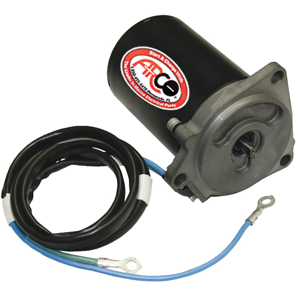 ARCO Marine Replacement Outboard Tilt Trim Motor - Yamaha, 2-Wire, 3 Bolt, Flat Blade Shaft - Lear Outdoors