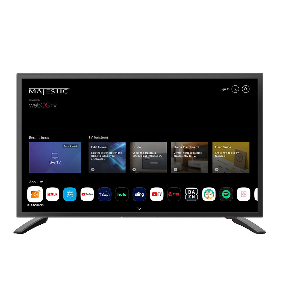 Majestic 19" 12V Smart LED TV WebOS, Mirror Cast & Bluetooth - North America Only