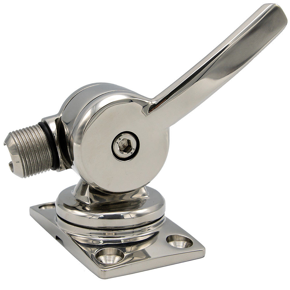 Shakespeare 6187 Sleek & Compact Stainless Steel Rotatable 4-Way Ratchet Mount