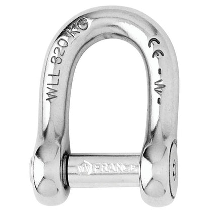 Wichard Self-Locking Allen Head Pin D Shackle - 6mm Diameter - 1/4"