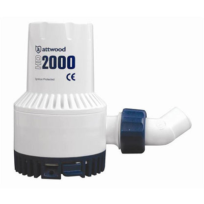 Attwood HD2000 Heavy Duty Bilge Pump - 24V & 2000 GPH - Lear Outdoors