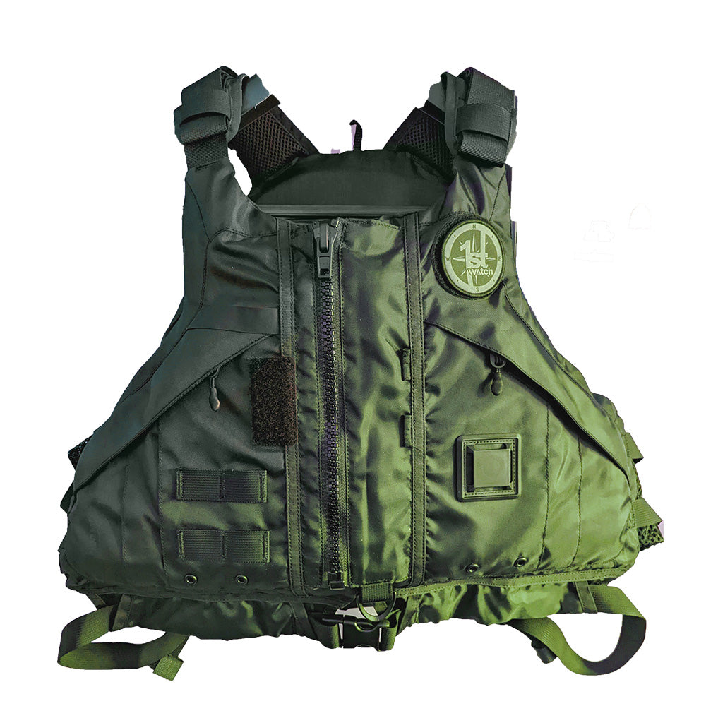 First Watch AV-1000 Kayak Style Duty PFD - Green - M/L - Lear Outdoors