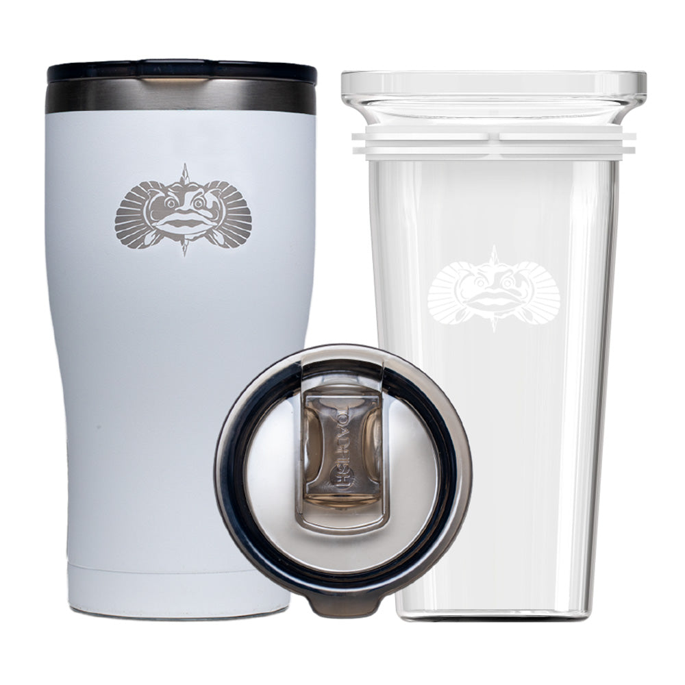 Toadfish Non-Tipping 20oz Tumbler - White - Lear Outdoors