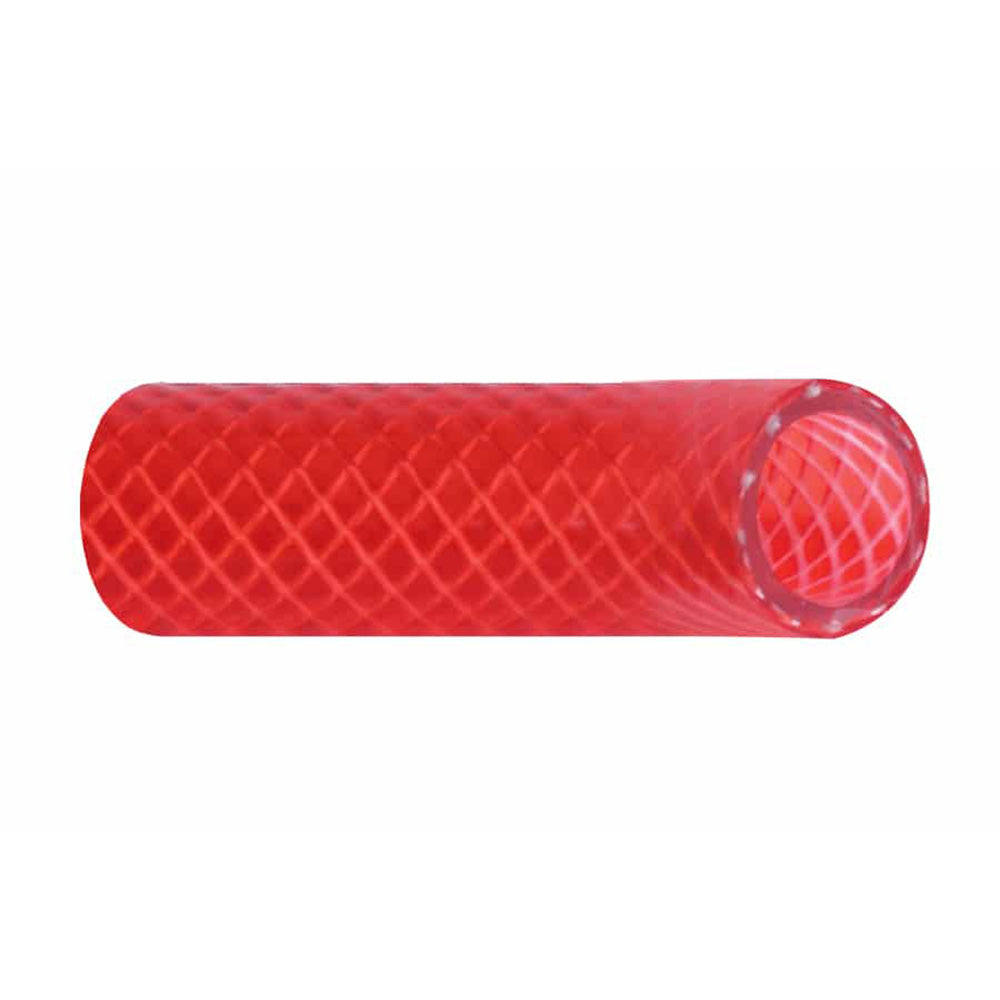 Trident Marine 1/2" x 50' Boxed Reinforced PVC (FDA) Hot Water Feed Line Hose - Drinking Water Safe - Translucent Red