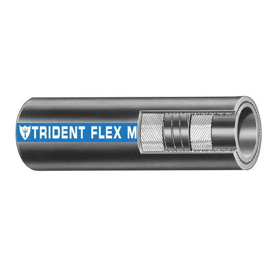 Trident Marine 1-1/4" x 50' Coil Flex Marine Wet Exhaust & Water Hose - Black