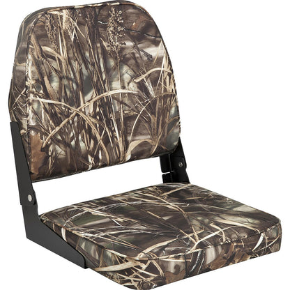 Attwood Swivl-Eze Low Back Padded Flip Seat - Camo - Lear Outdoors