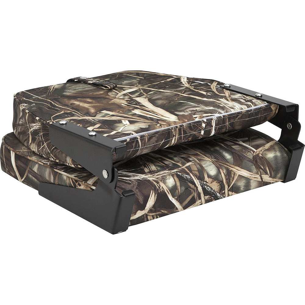 Attwood Swivl-Eze Low Back Padded Flip Seat - Camo - Lear Outdoors